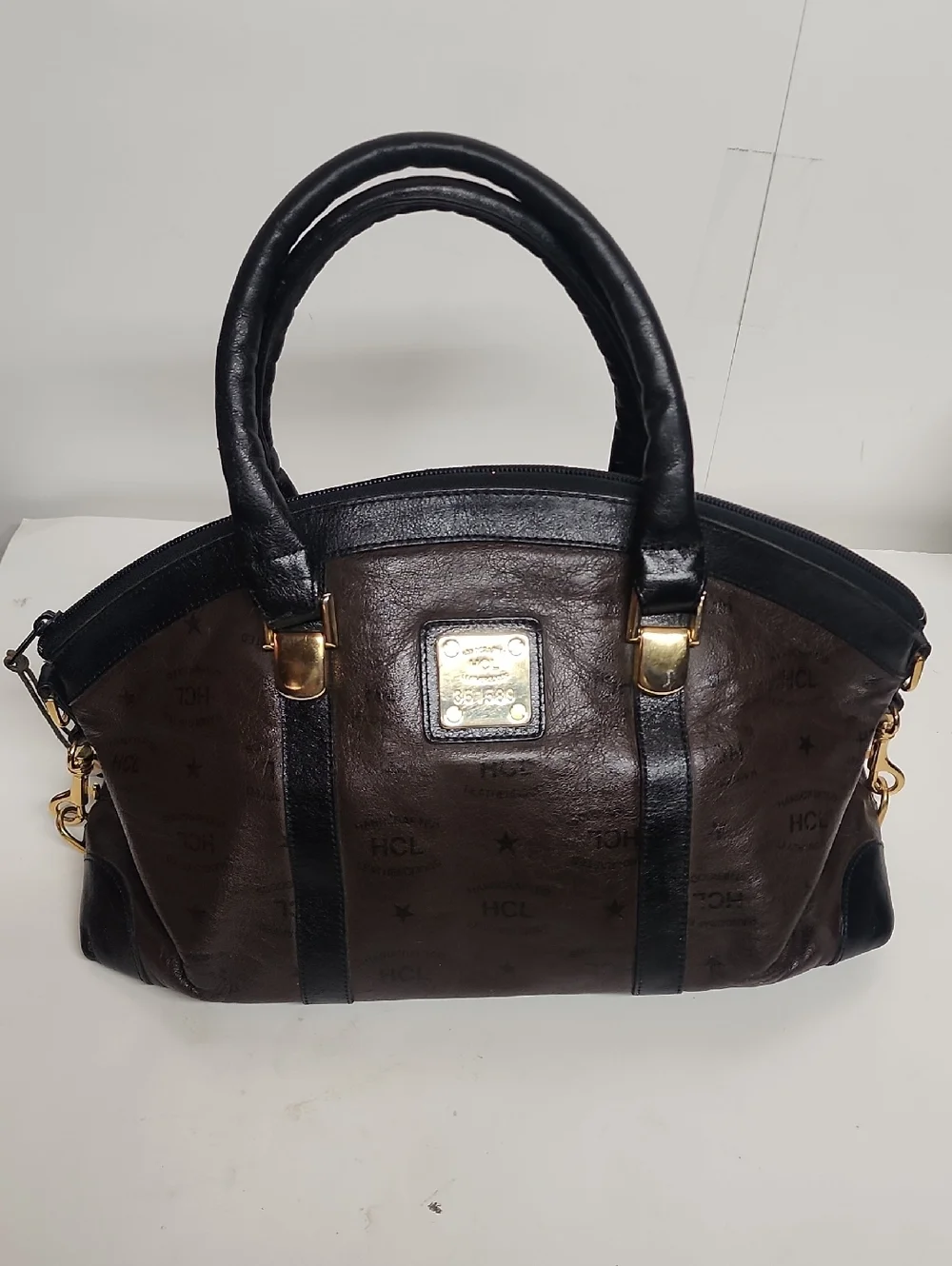 Handcrafted HCL GERMANY Leathergoods Brown & Black Leather Amazing Satchel Bag